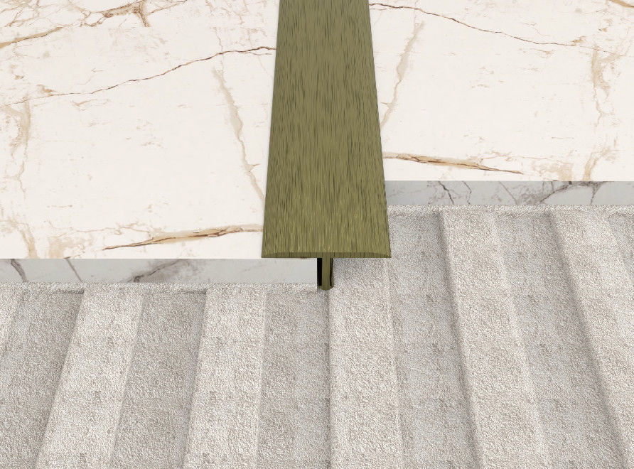 Elastomeric Sealant Brass Transition Strip Floors Coverings Thick Carpet