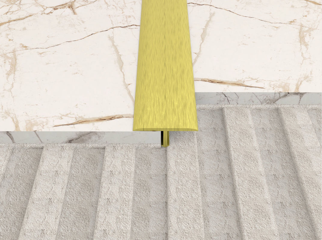 Elastomeric Sealant Brass Transition Strip Floors Coverings Thick Carpet
