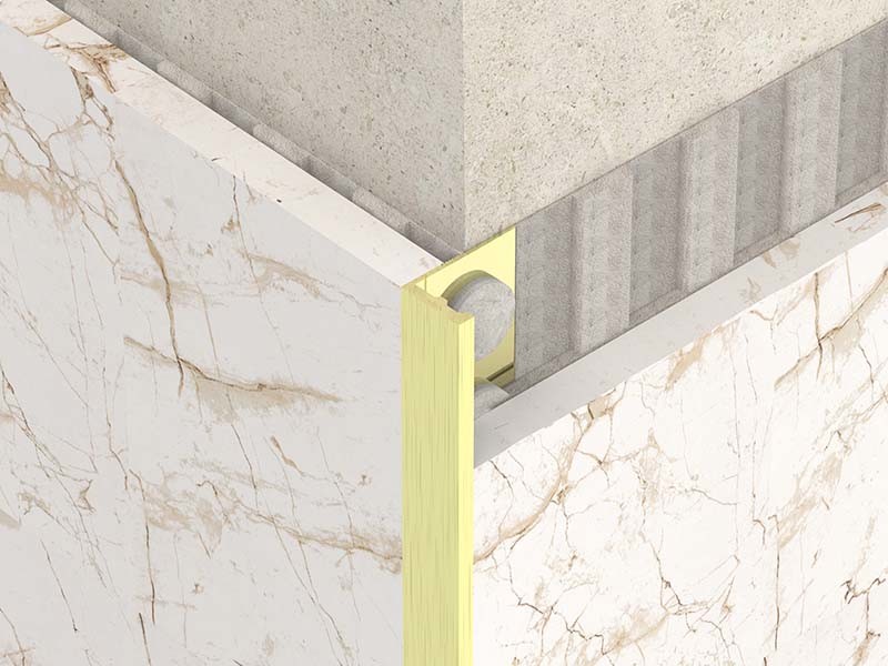 1.8m Brushed Stainless Steel Angle Trim Metal Bullnose Border Edge Trim